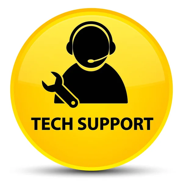 Tech support special yellow round button — Stock Photo, Image