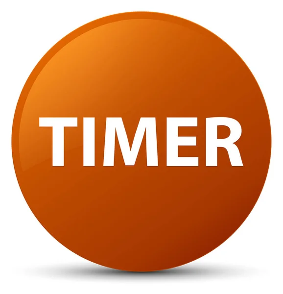 Timer braune runde Taste — Stockfoto