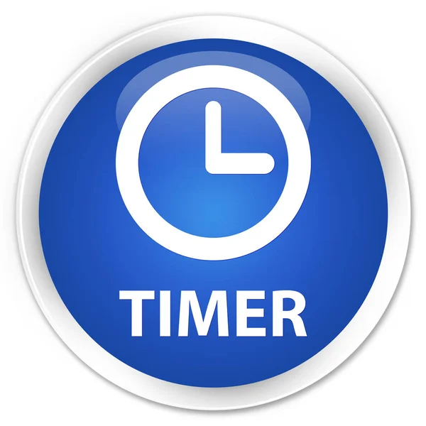 Timer premie blauwe ronde knop — Stockfoto