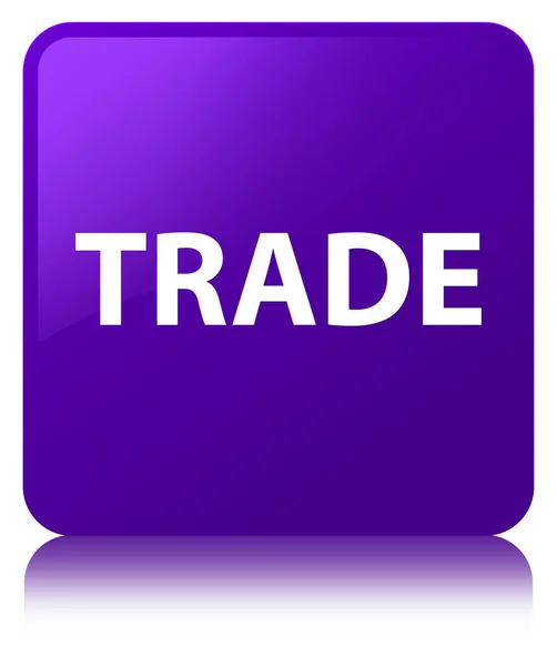 Comercio púrpura botón cuadrado — Foto de Stock