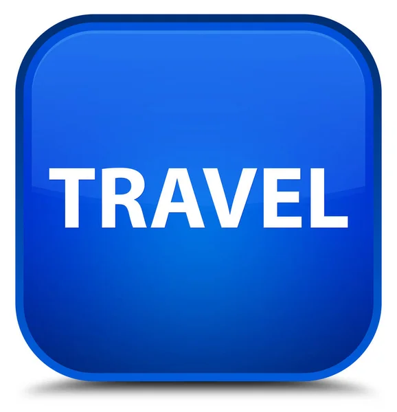 Travel special blue square button — Stock Photo, Image