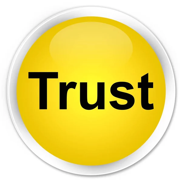 Жёлтая кнопка доверия — стоковое фото