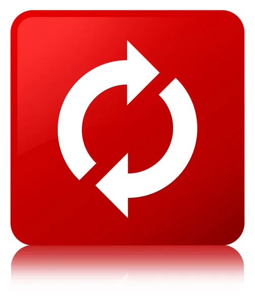 업데이트 아이콘 빨간색 사각형 버튼 — 스톡 사진