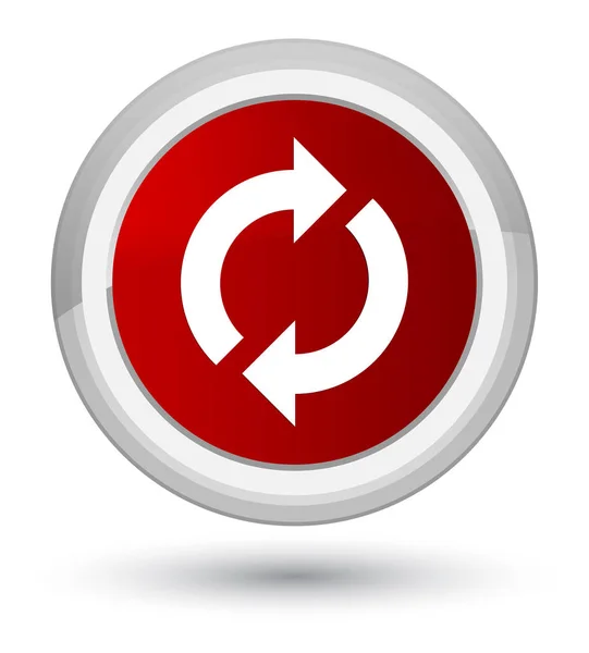 Actualizar icono rojo primo botón redondo —  Fotos de Stock