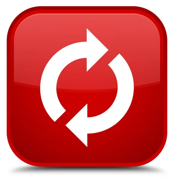업데이트 아이콘 특별 한 빨간색 사각형 버튼 — 스톡 사진