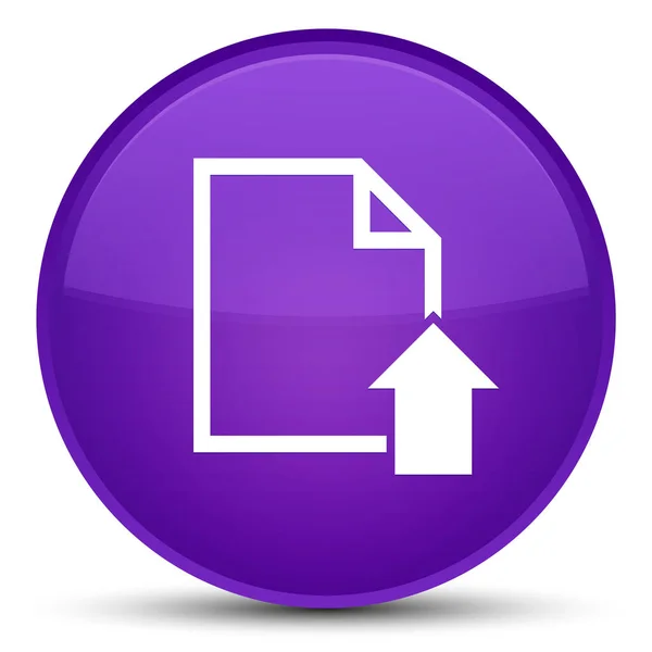 Upload document icon special purple round button — Stock Photo, Image