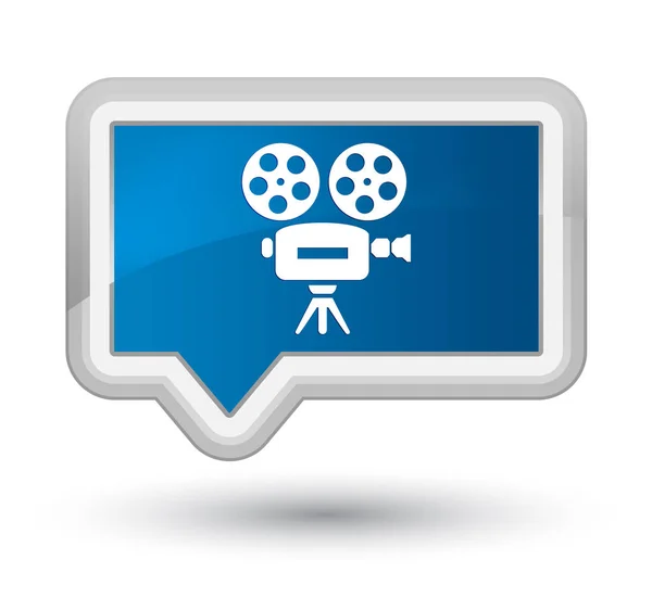 Videó kamera ikon elsődleges kék banner gomb — Stock Fotó