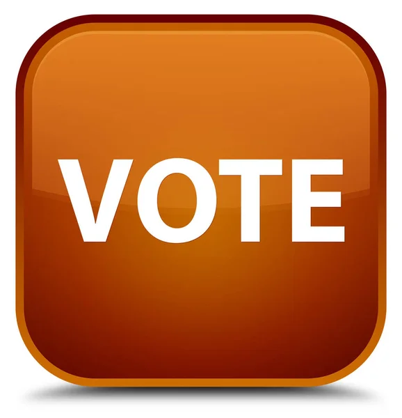 Vote special brown square button — Stock Photo, Image