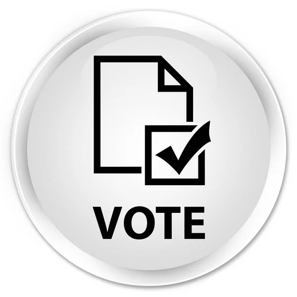 Vote (icône du sondage) bouton rond blanc premium — Photo