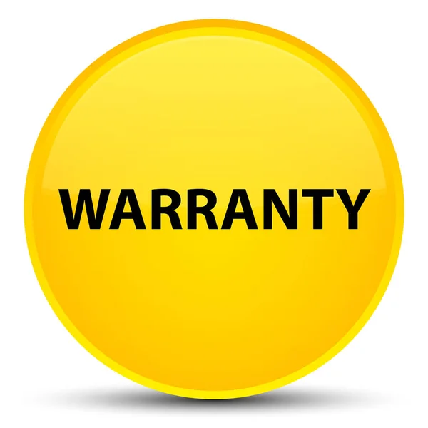 Warranty special yellow round button — Stock Photo, Image