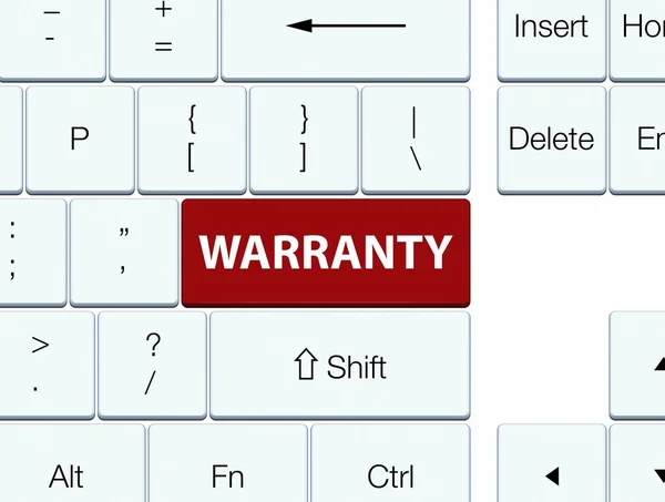 Garantia botão de teclado marrom — Fotografia de Stock
