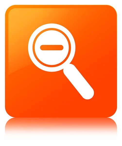 Pomniejsz przycisk ikona pomarańczowy kwadrat — Zdjęcie stockowe