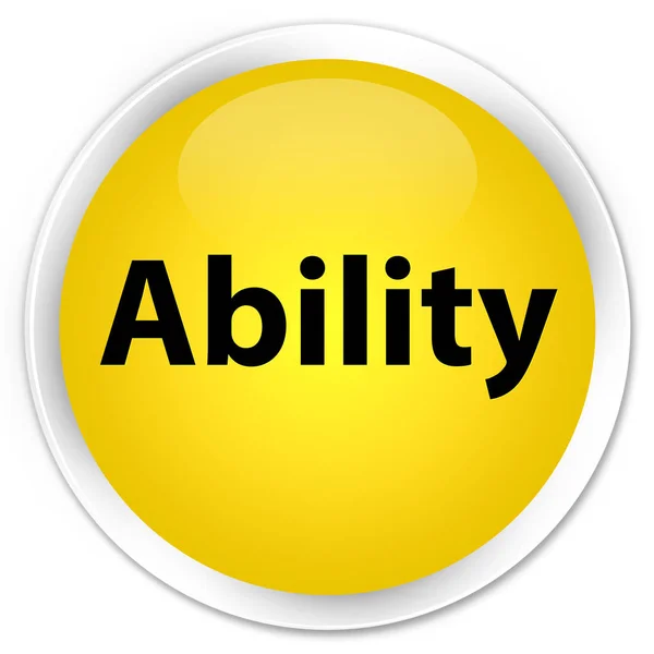 Ability premium yellow round button — Stock Photo, Image