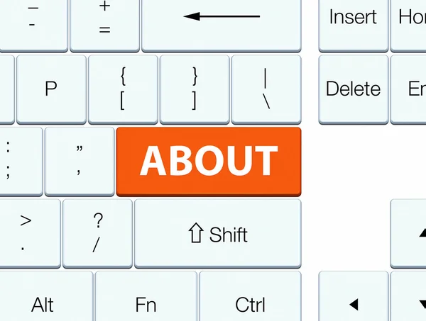 Om knappen orange tangentbord — Stockfoto