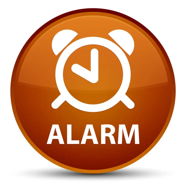 Specjalny alarm brązowy okrągły przycisk — Zdjęcie stockowe