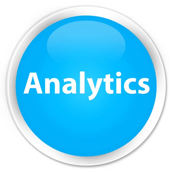 Analytics premium cyan niebieski okrągły przycisk — Zdjęcie stockowe