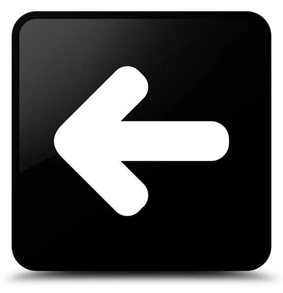 Back arrow icon black square button — Stock Photo, Image