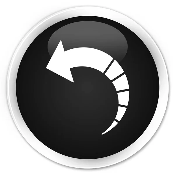 Pfeil-Symbol zurück Premium schwarzer runder Knopf — Stockfoto