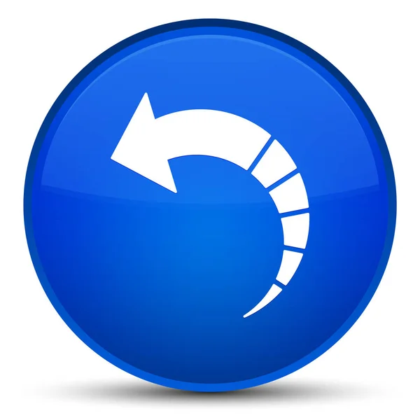 Icono flecha trasera botón redondo azul especial —  Fotos de Stock