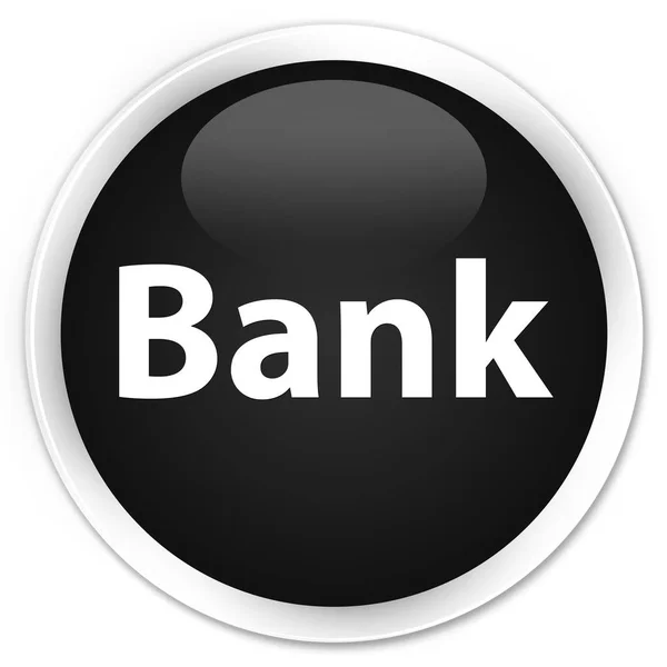 Bank premium black round button — Stock Photo, Image