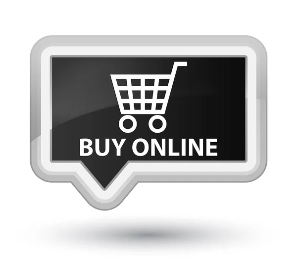 Buy online elsődleges fekete banner gomb — Stock Fotó