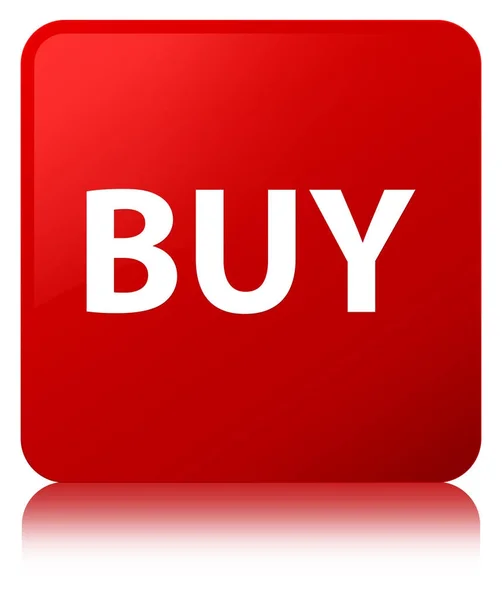 Kaufen roten quadratischen Knopf — Stockfoto