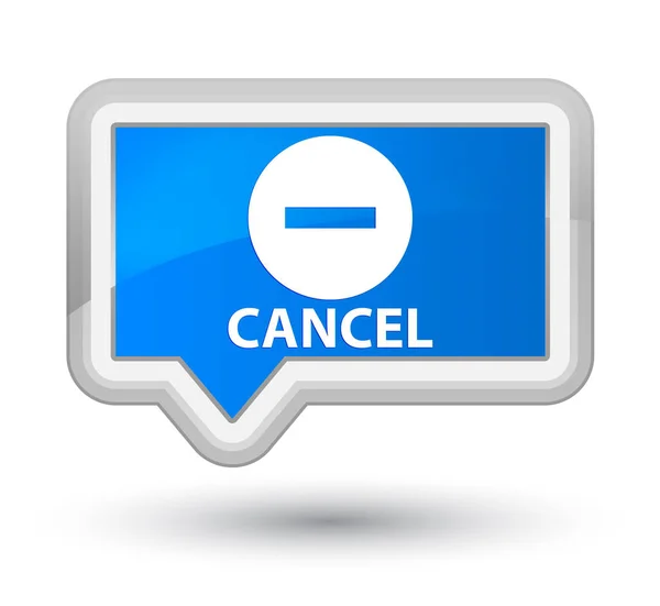 Cancel prime cyan blue banner button — Stock Photo, Image