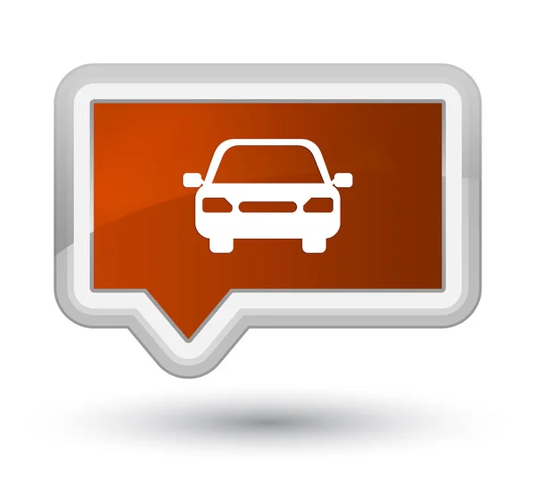 Knoop van de voornaamste bruin banner van het pictogram van de auto — Stockfoto