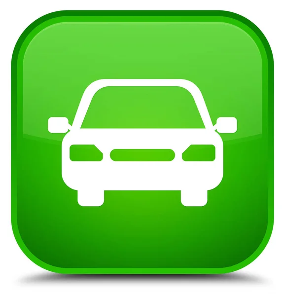 Auto icona speciale pulsante quadrato verde — Foto Stock