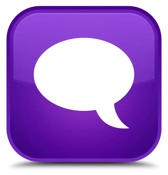 Chat speciale paarse vierkante knoop van het pictogram — Stockfoto