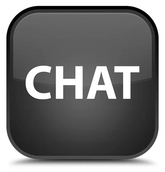 Chat special black square button — Stock Photo, Image