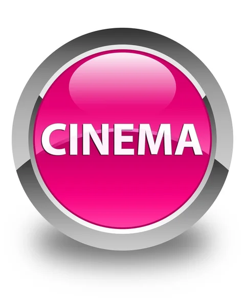 Cinema brillante botón redondo rosa — Foto de Stock