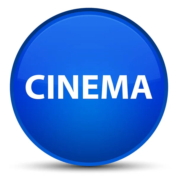 Bioscoop speciale blauwe ronde knop — Stockfoto