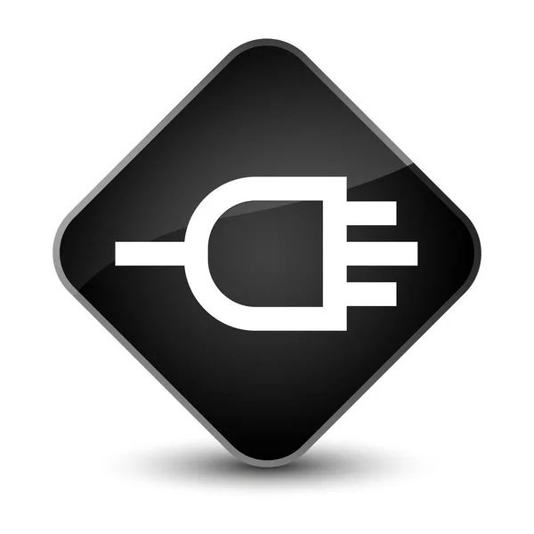 Connect icon elegant black diamond button — Stock Photo, Image