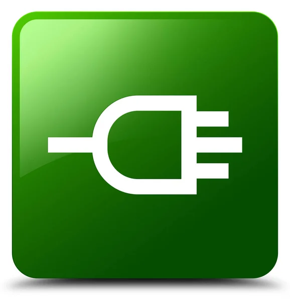 Collegare icona verde pulsante quadrato — Foto Stock