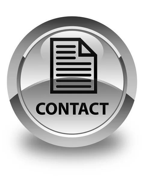 Contact (page icon) glossy white round button