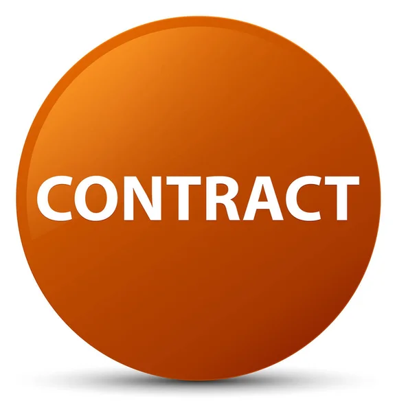 Contract brown round button — Stock Photo, Image