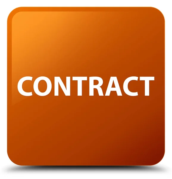 Contract brown square button — Stock Photo, Image