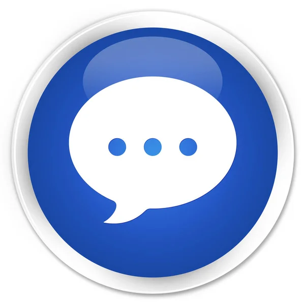 Conversation icon premium blue round button — Stock Photo, Image