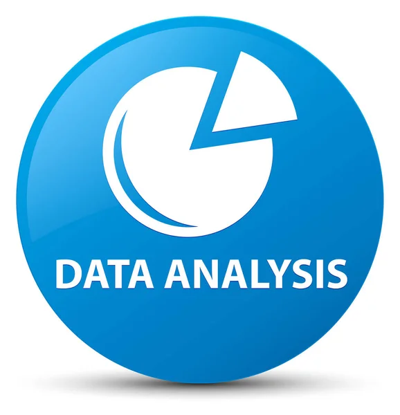 Data analys (diagram ikon) cyan blå runda knappen — Stockfoto