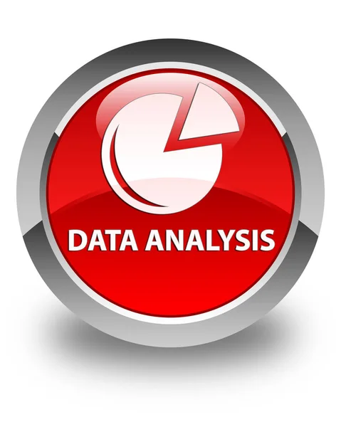 データ分析 (グラフ アイコン) 光沢のある赤い丸いボタン — ストック写真