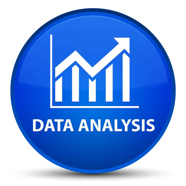 Data analys (statistik ikon) speciella blå runda knappen — Stockfoto