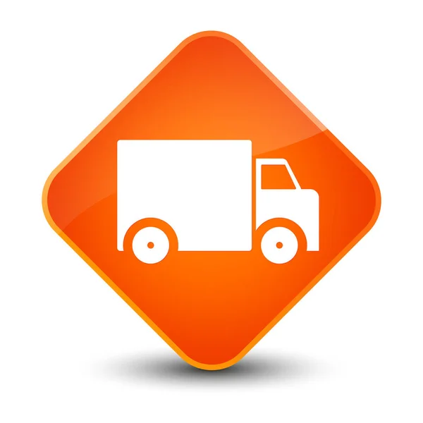 Ikon truk pengiriman berlian warna oranye yang elegan — Stok Foto