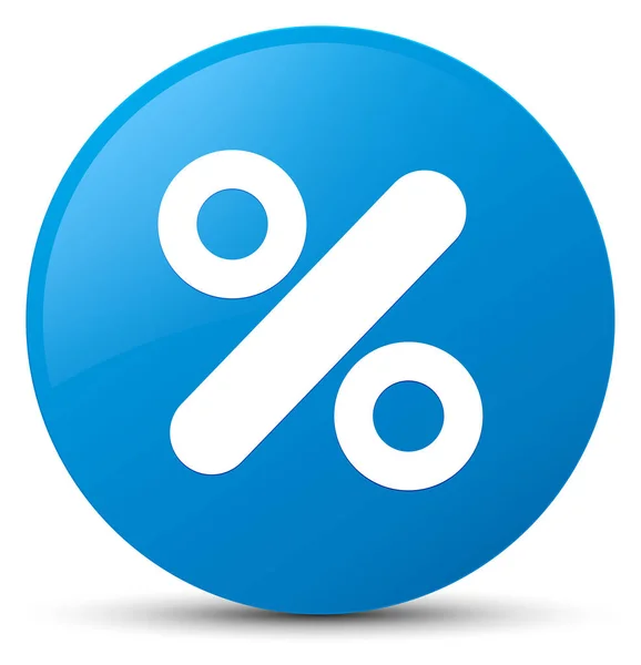 Discount icon cyan blue round button — Stock Photo, Image