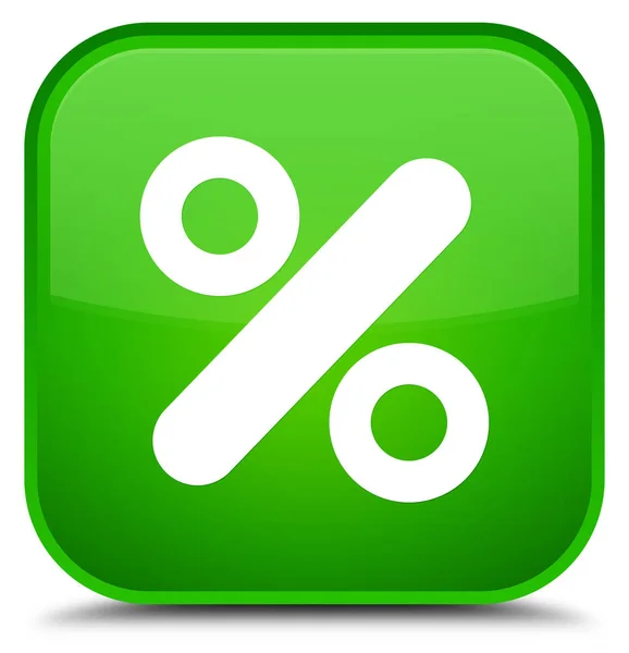 Kedvezmény ikon különleges zöld négyzet gomb — Stock Fotó