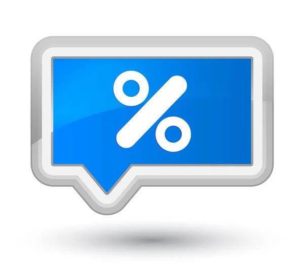 Zniżka ikony przycisku prime cyan niebieski transparent — Zdjęcie stockowe