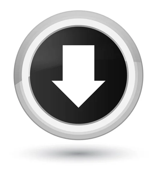 Stáhnout šipku ikony prvotřídní černé kulaté tlačítko — Stock fotografie