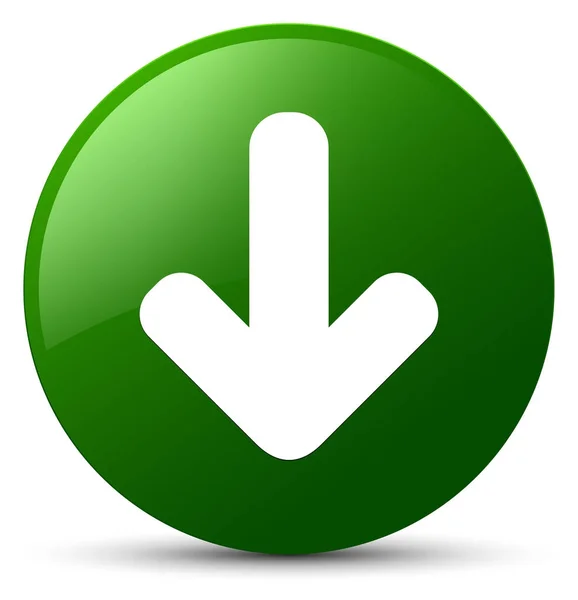 Baixar ícone de seta botão redondo verde — Fotografia de Stock
