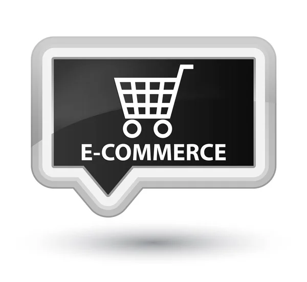 Przycisk E-commerce prime czarny sztandar — Zdjęcie stockowe