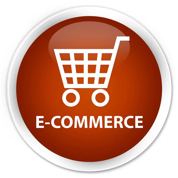 E-commerce-premium bruin ronde knop — Stockfoto